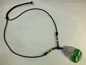 ■龍香堂■☆ミャンマー翡翠(ひすい)蓮鯉ペンダント54mm(v36)