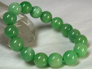 ■龍香堂■☆ミャンマー翡翠(ひすい)12mm玉ブレスレット(v10)