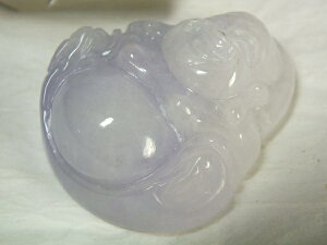 ■龍香堂■☆ミャンマーラベンダー翡翠(ひすい)トップ布袋37mm(r3)
