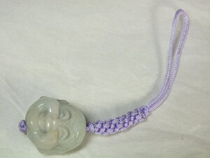 ■龍香堂■☆A貨ミャンマー翡翠(ひすい)布袋ストラップ21mm