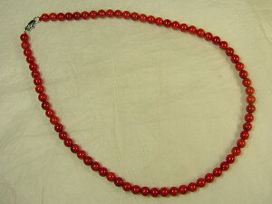 ■龍香堂■☆赤珊瑚ネックレス(丸玉6mm)
