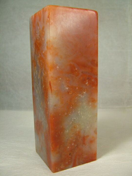楽天市場】□龍香堂□☆寿山石桃花凍石「大型印材」147mm : 龍香堂