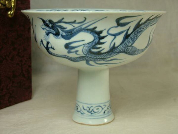 楽天市場】□龍香堂□☆【中国骨董品】青花龍紋高足鉢135mm : 龍香堂