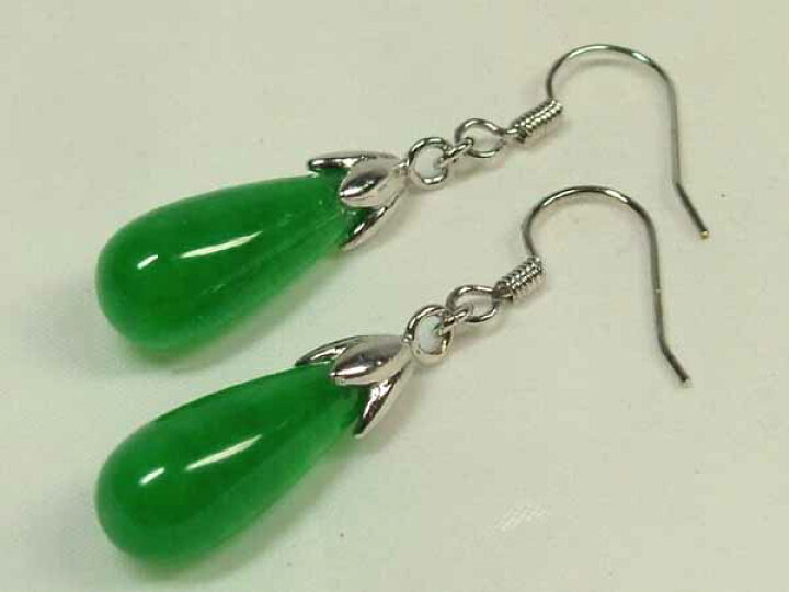 楽天市場】□龍香堂□☆ミャンマー翡翠 雫形ピアス : 龍香堂