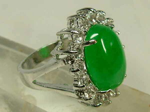 ■龍香堂■☆ミャンマー翡翠リング15号(Sj)