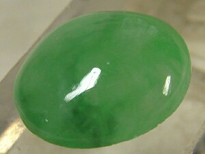 ■龍香堂■☆ミャンマー氷種翡翠(ひすい)楕円ルース(14×12mm)v8