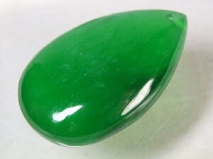 ■龍香堂■☆ミャンマー氷種翡翠(アイスジェダイト)雫型トップ41mm(j37)