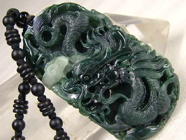 楽天市場】□龍香堂□☆A貨ミャンマー翡翠「昇龍ペンダント」54mm 