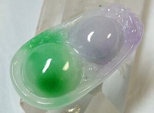 ■龍香堂■☆ミャンマー翡翠(ひすい)トップ宝珠48mm(h39)