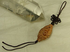 ■龍香堂■☆オリーブ種製ストラップ「布袋」35mm(n3)