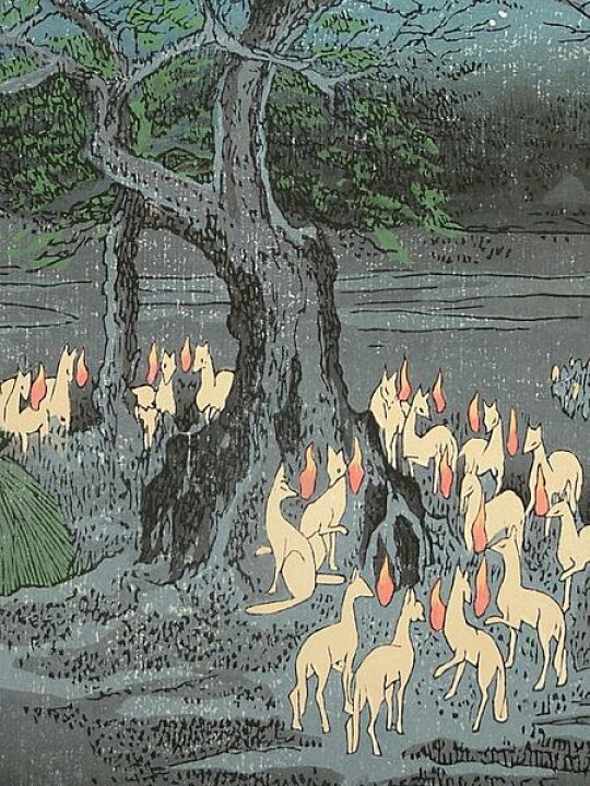 楽天市場】□龍香堂□「劉長青」復刻木版 歌川広重浮世絵『王子装束ゑ 