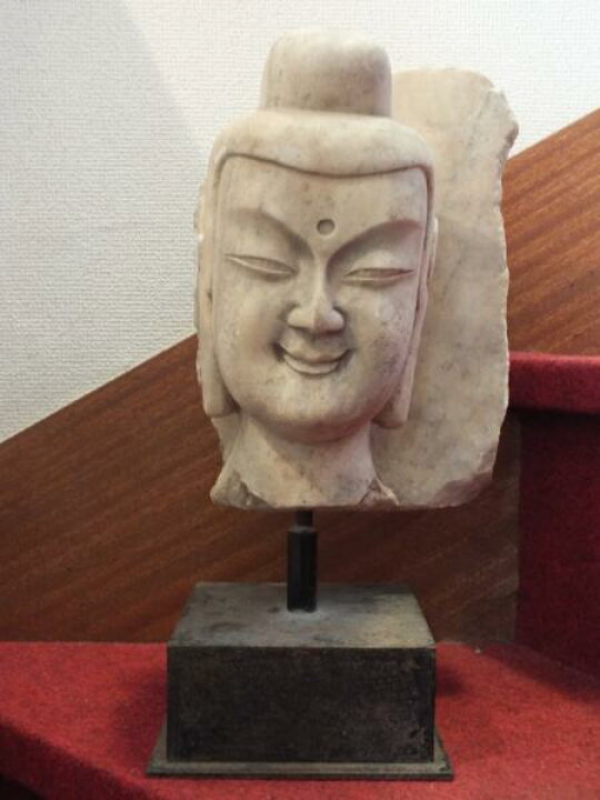 楽天市場】□龍香堂□☆【中国古物】漢白玉（かんぱくぎょく）観音頭像 