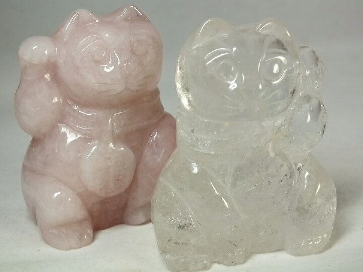 楽天市場】□龍香堂□☆珍品！白水晶「招き猫」置物70mm : 龍香堂 