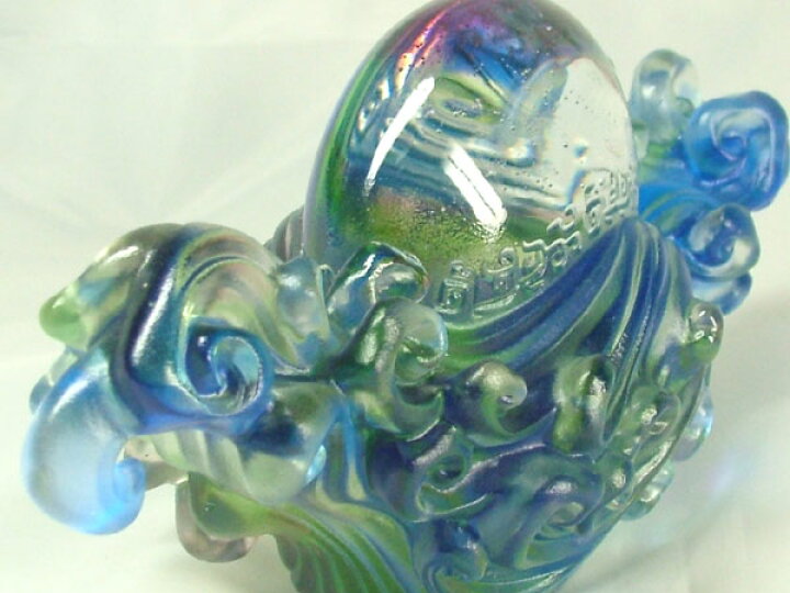 瑠璃 ガラス sculptures 瑠璃工房LIULIGONGFANG ガラス工芸品 置物 