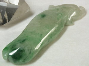 ■龍香堂■☆ミャンマー翡翠(ひすい)トップ甜瓜73mm(v40)