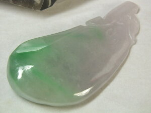 ■龍香堂■☆ミャンマー翡翠(ひすい)トップ甜瓜60mm(v35)