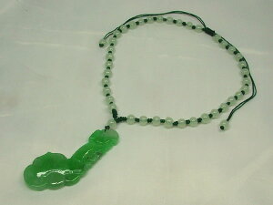 ■龍香堂■☆ミャンマー翡翠(ひすい)ペンダント「大如意」68mm