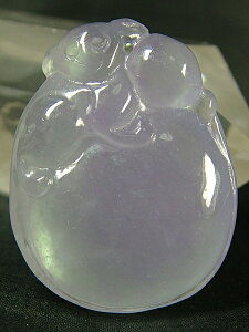 ■龍香堂■☆ミャンマー氷種翡翠(アイスジェダイト)トップ「宝珠」37mm(d29)