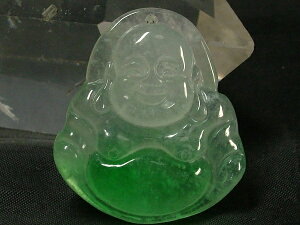 ■龍香堂■☆ミャンマー氷種翡翠(ひすい)トップ「布袋」28mm