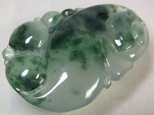■龍香堂■☆ミャンマー氷種翡翠(アイスジェダイト)宝珠トップ52mm(j22)