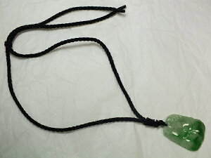 ■龍香堂■☆ミャンマー翡翠(ひすい)ペンダント「蓮葉」40mm(v8)