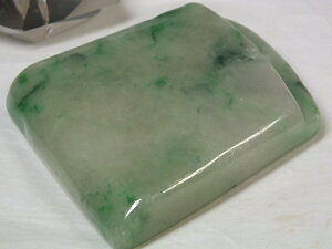 ■龍香堂■☆ミャンマー翡翠(ひすい)無彫牌子59mm(v16)