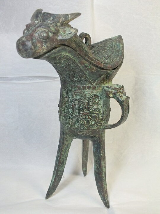 楽天市場】□龍香堂□☆【中国古物】青銅器「じこう（蓋付盛酒器 