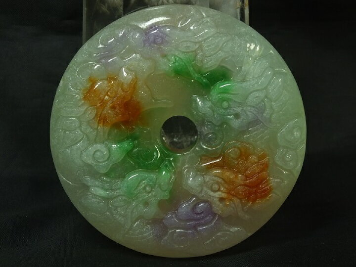 楽天市場】□龍香堂□☆ミャンマー翡翠（ひすい）九龍平安牌子53mm 