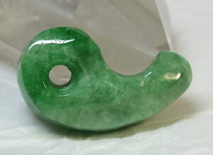 ■龍香堂■☆ミャンマー翡翠(ひすい)大勾玉34mm(h50)