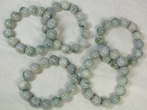 ■龍香堂■☆A貨ミャンマー翡翠(ひすい)14mm玉ブレスレット(1点)