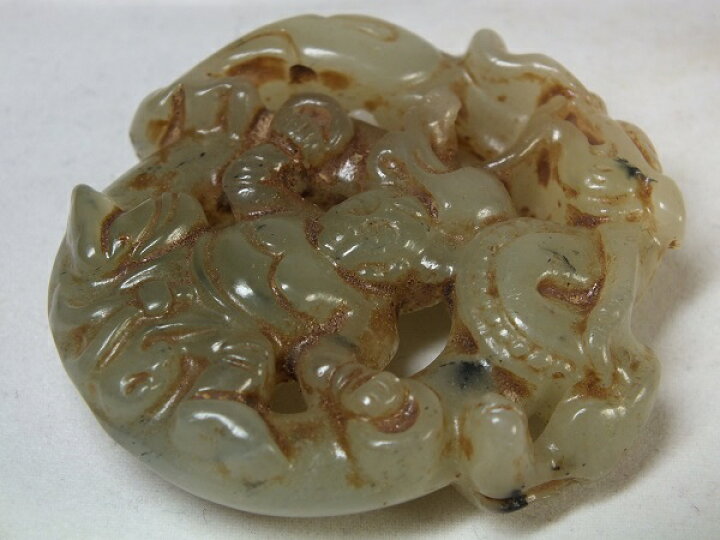 楽天市場】□龍香堂□☆旧中国白玉（はくぎょく）彫物「童子」52mm 