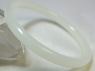 ■龍香堂■☆和田白玉（ホータンはくぎょく）細身バングル56mm（h1）