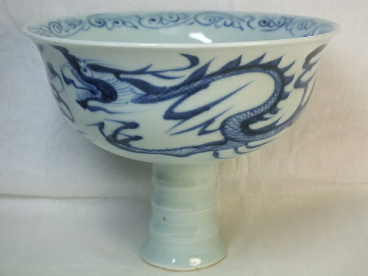 楽天市場】□龍香堂□☆【中国骨董品】青花龍紋高足鉢134mm : 龍香堂