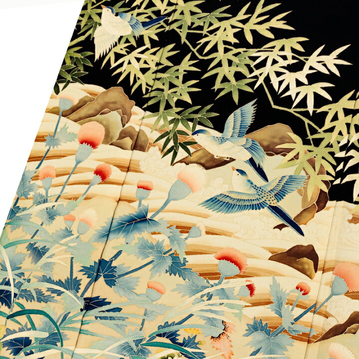 手縫最高級新品正絹産着京友禅手描き美術、特撰本金、