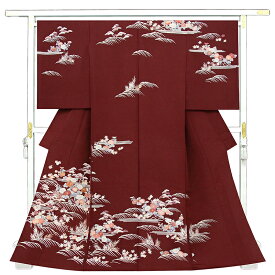 ※記念感謝祭☆仕立無料・送料無料☆京都名門染の千總謹製「単衣専科」京友禅伝統工芸手描き美術白上げ染☆特撰訪問着初秋草花文