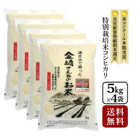 ＼食フェス300円OFFクーポン配布中・利用期間4/1(月)00:00～4/2(火)9:59まで／【送料無料】特別栽培米コシヒカリ 20kg（5kg×4袋）令和5年産長野県飯山産 金崎さんちのお米【39ショップ】