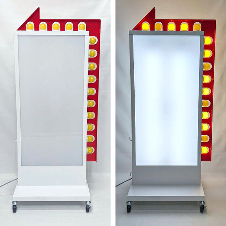 楽天市場】電飾看板 デザイン 貼り加工込み 矢印付き LED 電飾スタンド 