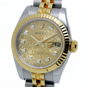◎ Rolex ROLEX ◎ [Hakoho Z number] Ladies watch / Datejust / 179173G / SS × YG / 10P / Computer champagne gold [RO428] [Price including tax] [Pawn shop] [Used] [Music for tomorrow]