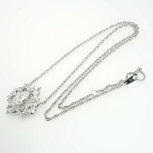 ♪ネックレス♪Pt850/ダイヤD1,015D0,87/ペアシェイプ【JR1581】【税込価格】【質屋出店】【中古】【あす楽対応】