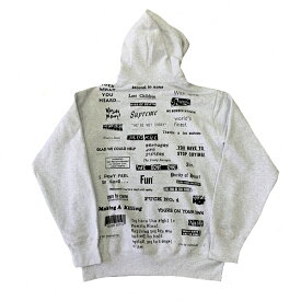 ◆シュプリーム Supreme◆ メンズ/Stop Crying Hooded Sweatshirt/スウェットフーディー/アッシュグレイ/2019FW/#L 【SA5184】【税込価格】【質屋出店】【新品】【あす楽対応】