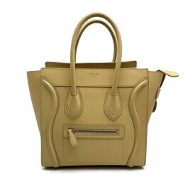 ◆セリーヌ CELINE◆ ハンドバッグ/マイクロショッパー/カーフ/イエロー/167793 【BAG3881】【税込価格】【質屋出店】【中古】【あす楽対応】