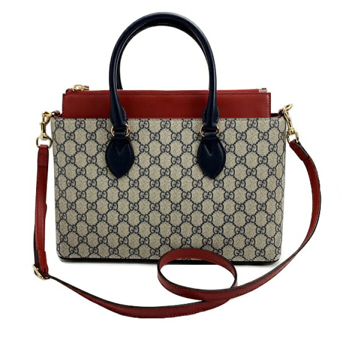 楽天市場】◇グッチ GUCCI◇ 2WAYバッグ/GGスプリーム/PVC×レザー 