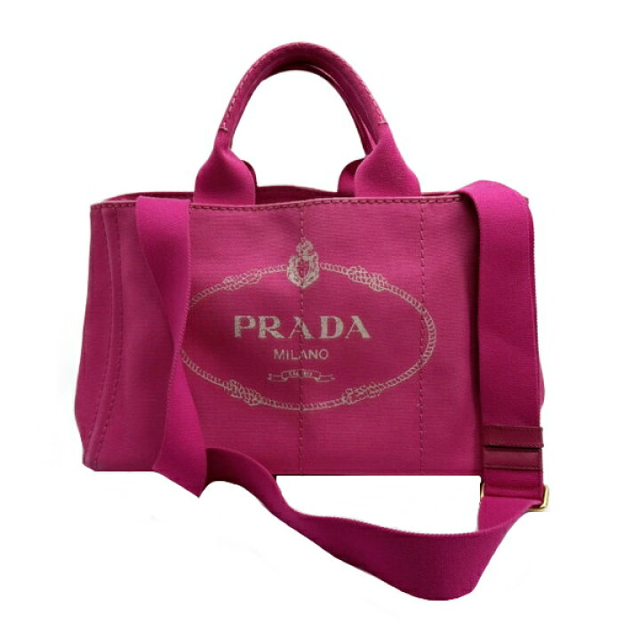 楽天市場】◇プラダ PRADA◇ 2WAYバッグ/カナパM/キャンバス/ピンク 