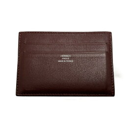 ■エルメス HERMES■ カードケース/シチズンツイル/シルクイン/スイフト×シルク/ボルドー/□O刻 【SA7329】【税込価格】【質屋出店】【中古】【あす楽対応】