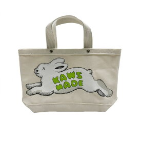 ◆ヒューマンメイド×カウズ HUMAN MADE×KAWS◆ スモールトートバッグ/KAWS MADE TOTE BAG SMALL/キャンバス/ホワイト/白/ウサギ×ハート/XX26GD005 【SA7567】【税込価格】【質屋出店】【新品】【あす楽対応】