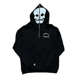 ◆ネイバーフッド×ベイシングエイプ NEIGHBORHOOD×A BATHING APE◆ メンズ/TWO FACE HALF ZIP HOODIE/ハーフジップフーディ/コットン/裏起毛/ブラック/#XL/242NOAPN-CSM06S 【SA8446】【税込価格】【質屋出店】【中古】【あす楽対応】
