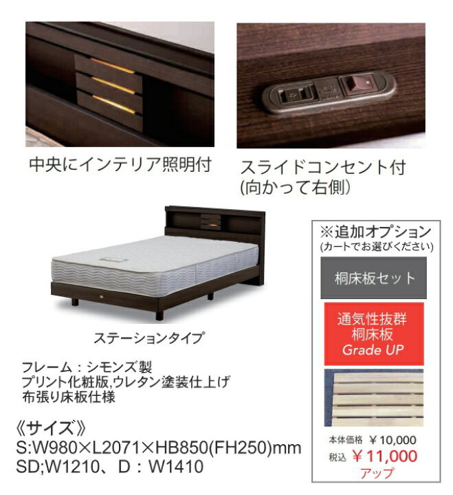 楽天市場】シモンズ ベッド ダブル シモンズベッド 選べるマットレス3 