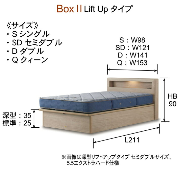 楽天市場】シモンズ ベッド ダブル ボックス2 リフトアップタイプ 跳ね 