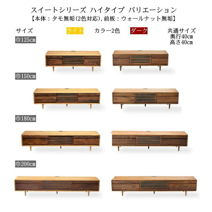 楽天市場】久和屋 テレビ台 テレビボード NEW スイート タモとブラック 