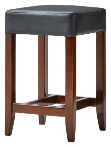 チェア スツールB(業務用) レスタックスツールB RESTUCK-STOOL_B(既製品)W34xD34xH55cm  座カラー:ブラック 脚カラー:ダークブラウン 天然木(ゴム材)【送料無料】【smtb-TK】